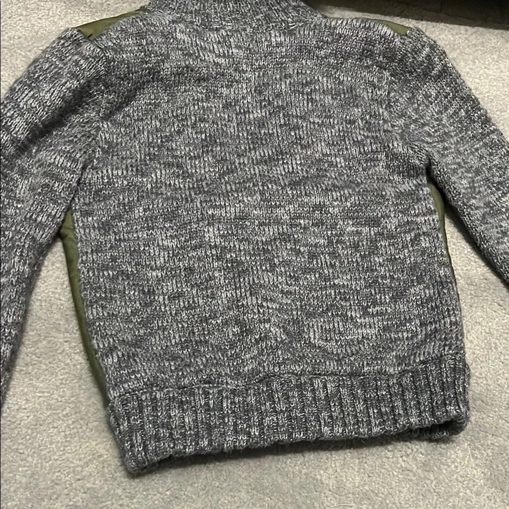Cat and Jack Green and Gray Boys fleece lined Knit Jacket - Picture 5 of 5